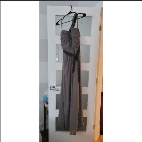 Vera Wang Charcoal Bridesmaid Gown - Picture 4 of 5